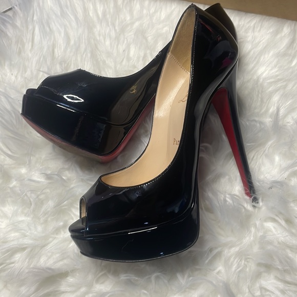 Christian Louboutin Black Patent Pumps - Picture 9 of 16